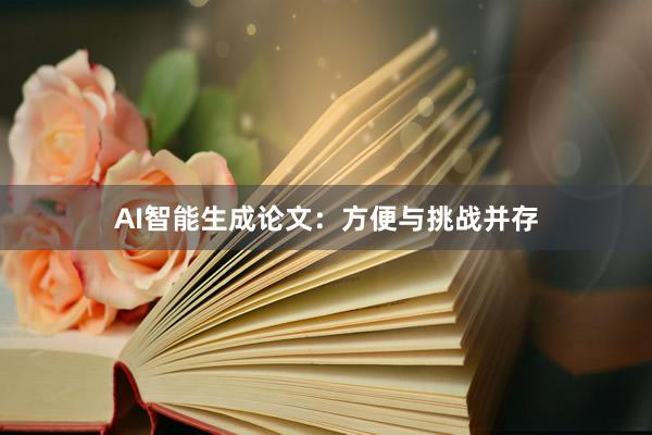 AI智能生成论文：方便与挑战并存